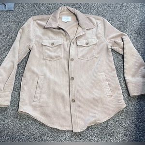 Love tree oversized corduroy shacket